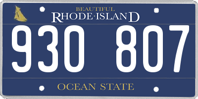 RI license plate 930807