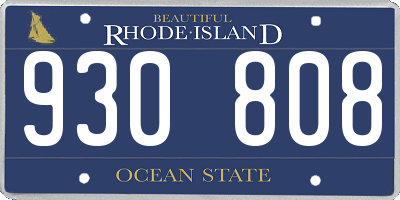 RI license plate 930808