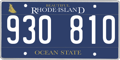 RI license plate 930810