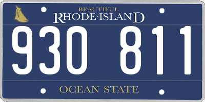 RI license plate 930811