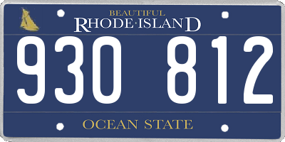 RI license plate 930812