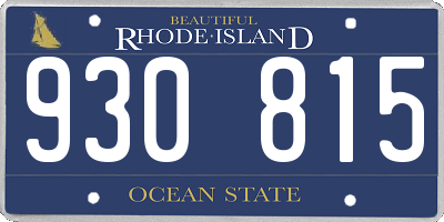 RI license plate 930815