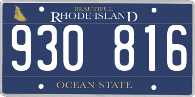 RI license plate 930816