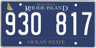RI license plate 930817