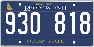 RI license plate 930818