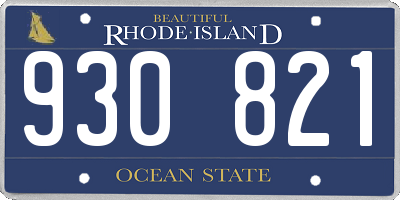 RI license plate 930821