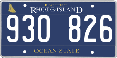 RI license plate 930826