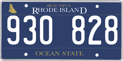 RI license plate 930828