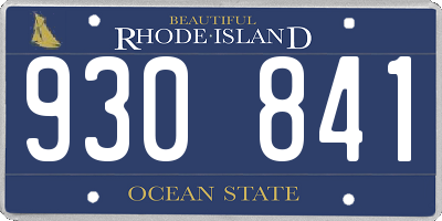 RI license plate 930841