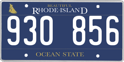 RI license plate 930856