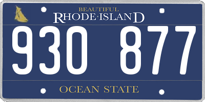 RI license plate 930877