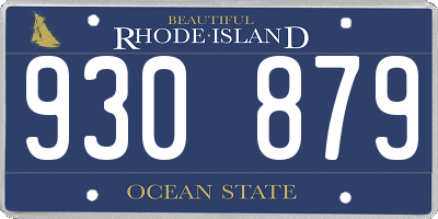 RI license plate 930879