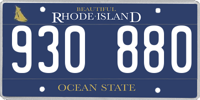 RI license plate 930880