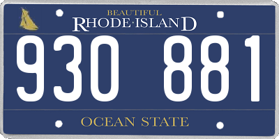 RI license plate 930881