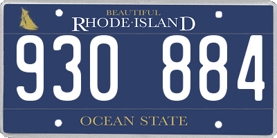 RI license plate 930884