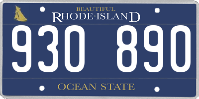 RI license plate 930890