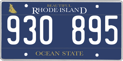 RI license plate 930895
