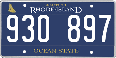 RI license plate 930897