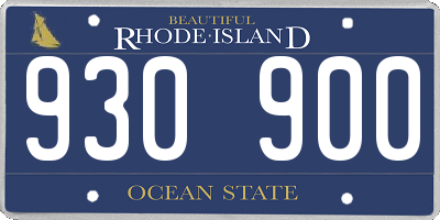 RI license plate 930900