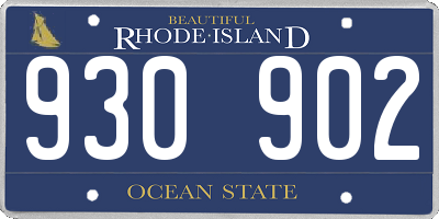 RI license plate 930902