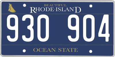 RI license plate 930904