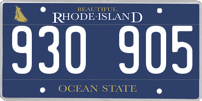 RI license plate 930905