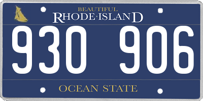 RI license plate 930906