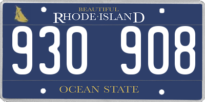 RI license plate 930908