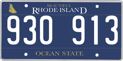 RI license plate 930913