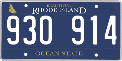 RI license plate 930914