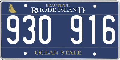 RI license plate 930916
