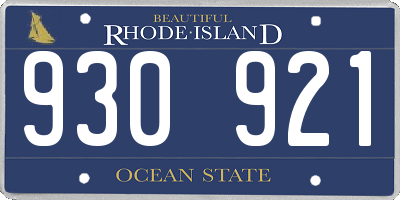 RI license plate 930921