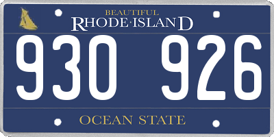 RI license plate 930926