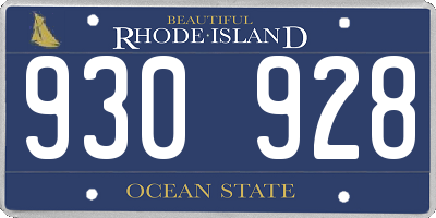 RI license plate 930928