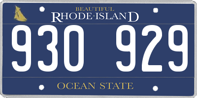 RI license plate 930929
