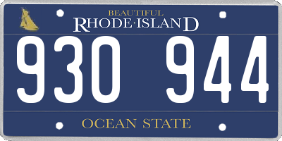 RI license plate 930944