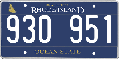 RI license plate 930951