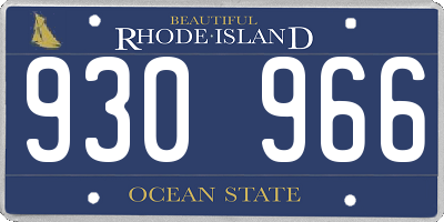 RI license plate 930966