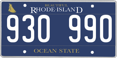 RI license plate 930990