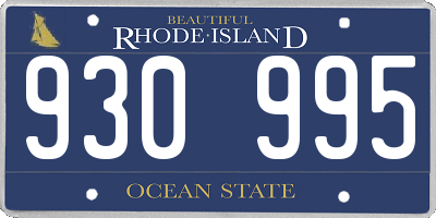 RI license plate 930995