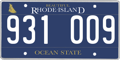 RI license plate 931009