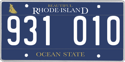 RI license plate 931010