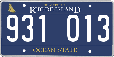 RI license plate 931013