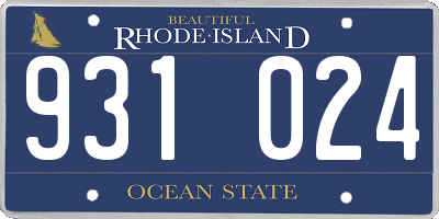 RI license plate 931024