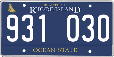 RI license plate 931030