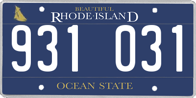RI license plate 931031