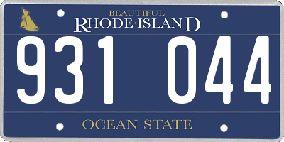 RI license plate 931044