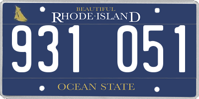 RI license plate 931051