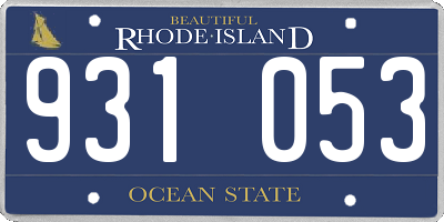 RI license plate 931053