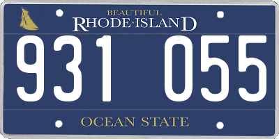 RI license plate 931055